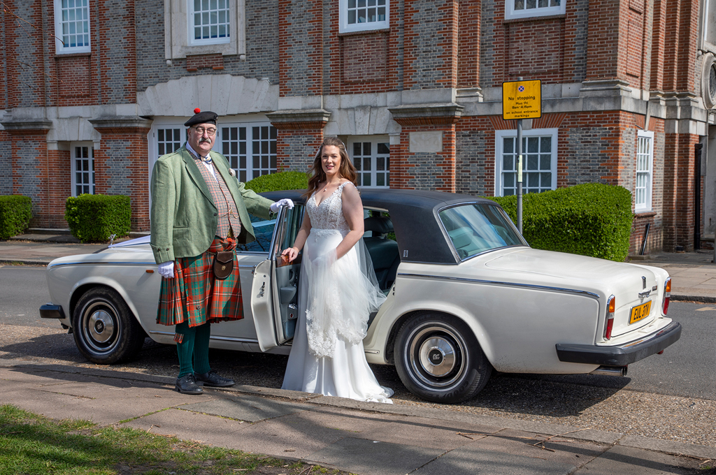 Jonathan Sayers, bride, Rolls-Royce Silver Wraith